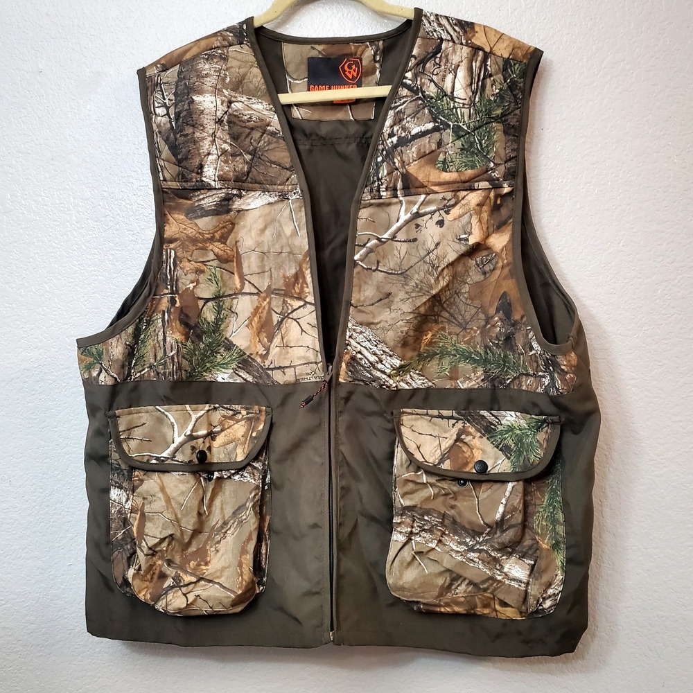 Game Winner Camo Hunting Vest Size 2XL Green-Brown‎ Camouflage Hunting
